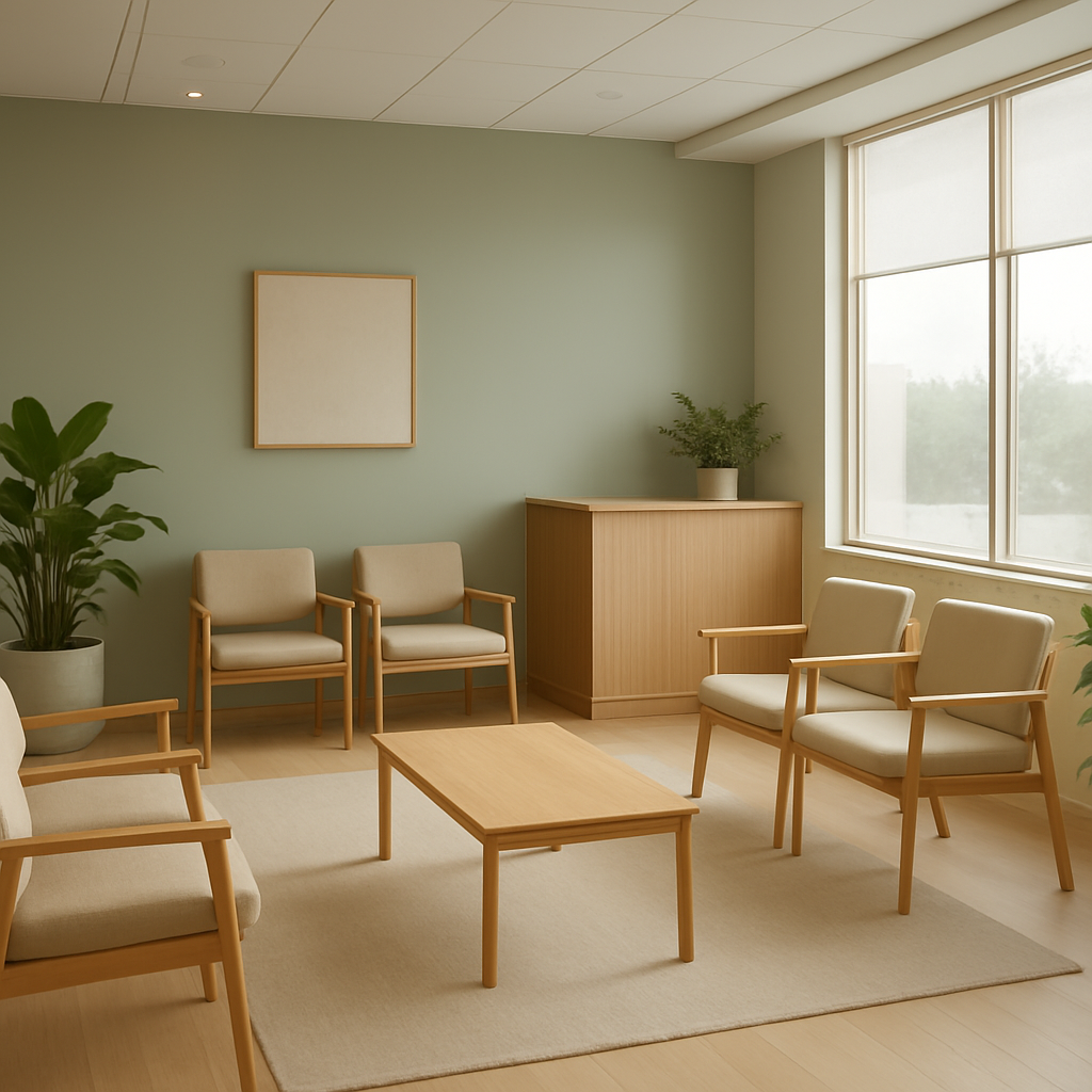 Sakin, modern klinik ortamı